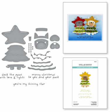 Spellbinders - Deck the Paws Clear Stamp & Die Set