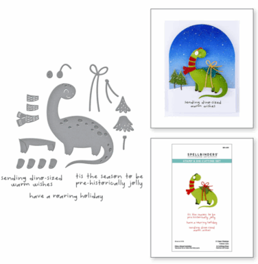 Spellbinders - Independent Exclusive - Dino-Sized Holiday Etched Die