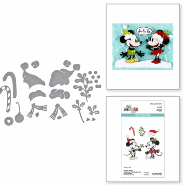 Spellbinders - Classic Mouse Christmas Embellishments Etched Dies