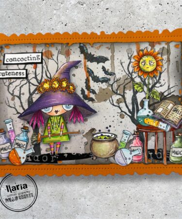Alternative view of AALL & CREATE- Stamp set A7 - Wee Witch