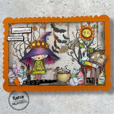Alternative view of AALL & CREATE- Stamp set A7 - Wee Witch
