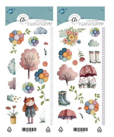 IL NEGOZIO DELLA MAMMA DI CLE - LE CARTE DELLA CLE - MY TALES OF  2025- SETTEMBRE -  PUFFY STICKERS