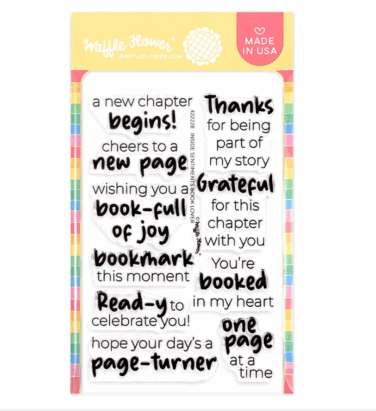 WAFFLE FLOWER - Inside Sentiments Book Lover Stamp Set