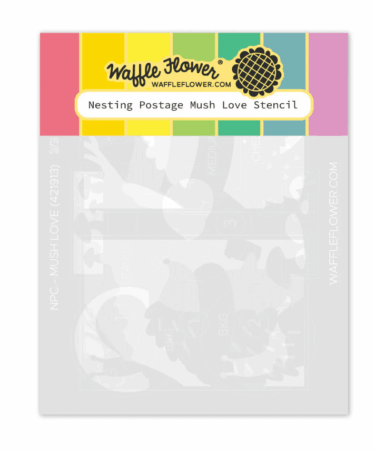 WAFFLE FLOWER - Nesting Postage Collage Mush Love Stencil