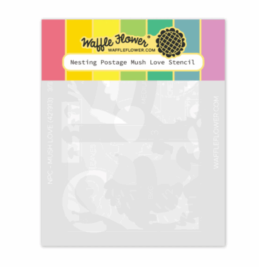 WAFFLE FLOWER - Nesting Postage Collage Mush Love Stencil
