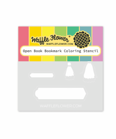 WAFFLE FLOWER - Open Book Bookmark Coloring Stencil
