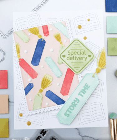 Alternative view of WAFFLE FLOWER - Open Book Bookmark Coloring Stencil