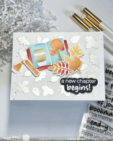 Alternative view of WAFFLE FLOWER - Open Book Bookmark Die