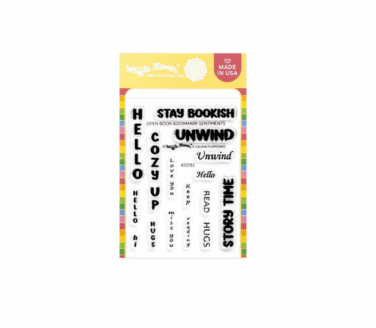 WAFFLE FLOWER - Open Book Bookmark Sentiments Stamp Set