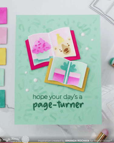 Alternative view of WAFFLE FLOWER - Open Book Trio Birthday Stencil