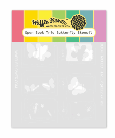 WAFFLE FLOWER - Open Book Trio Butterfly Stencil