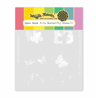 WAFFLE FLOWER - Open Book Trio Butterfly Stencil