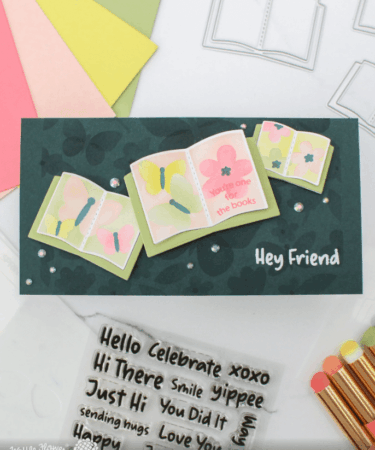 Alternative view of WAFFLE FLOWER - Open Book Trio Butterfly Stencil