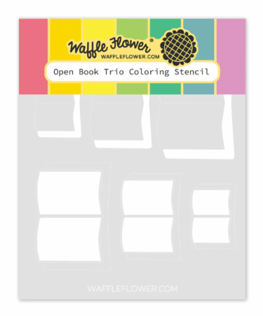 WAFFLE FLOWER - Open Book Trio Coloring Stencil