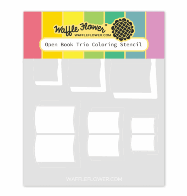 WAFFLE FLOWER - Open Book Trio Coloring Stencil