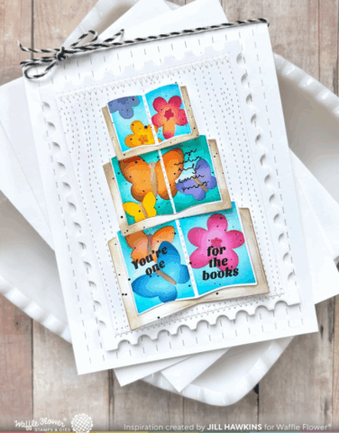 Alternative view of WAFFLE FLOWER - Open Book Trio Coloring Stencil