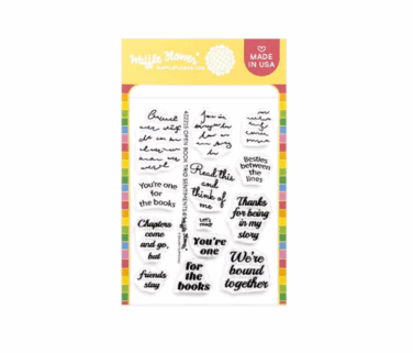 WAFFLE FLOWER - Open Book Trio Sentiments Stamp Set