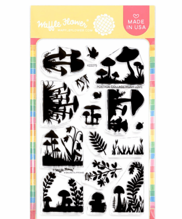 WAFFLE FLOWER - Postage Collage Mush Love Stamp Set