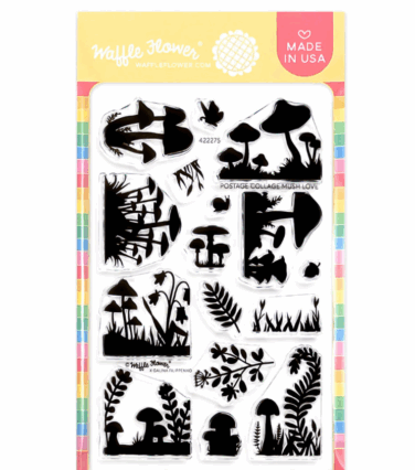 WAFFLE FLOWER - Postage Collage Mush Love Stamp Set
