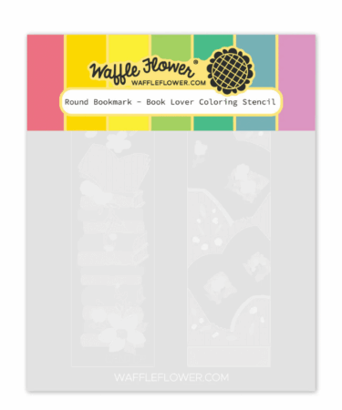 WAFFLE FLOWER - Round Bookmark - Book Lover Coloring Stencil
