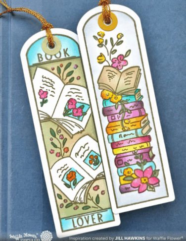 Alternative view of WAFFLE FLOWER - Round Bookmark - Book Lover Coloring Stencil