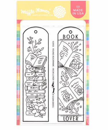 WAFFLE FLOWER - Round Bookmark - Book Lover Stamp Set
