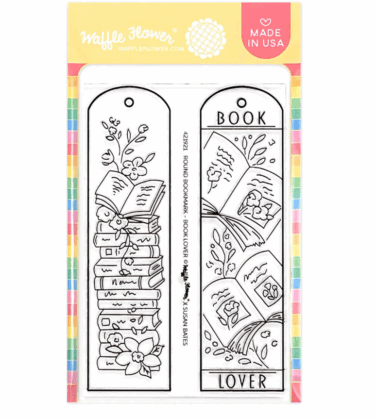 WAFFLE FLOWER - Round Bookmark - Book Lover Stamp Set