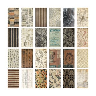 Alternative view of Idea-Ology - Tim Holtz- Ology Backdrops Double-Sided Cardstock 6"X10" 24/Pkg -Halloween