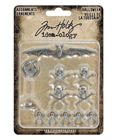 Idea-Ology - Tim Holtz- Metal Adornments 12/Pkg  -Halloween
