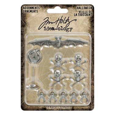 Idea-Ology - Tim Holtz- Metal Adornments 12/Pkg  -Halloween