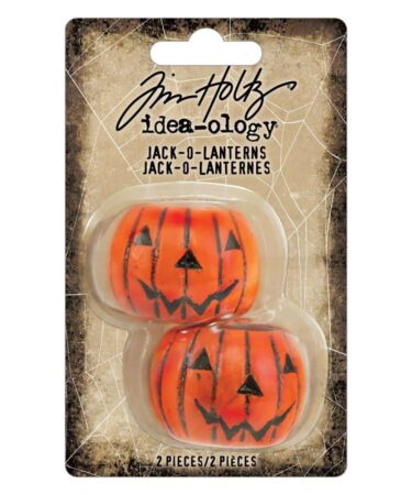 Idea-Ology - Tim Holtz-  Resin Jack-O-Lanterns 2/Pkg 1.25"X1"
