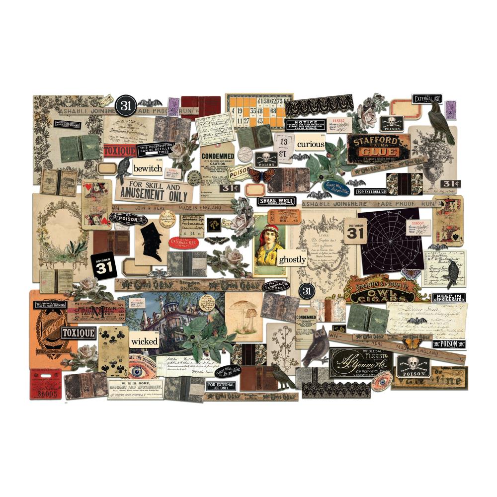 Idea-Ology - Tim Holtz- Ephemera Pack 137/Pkg - Halloween - immagine 2