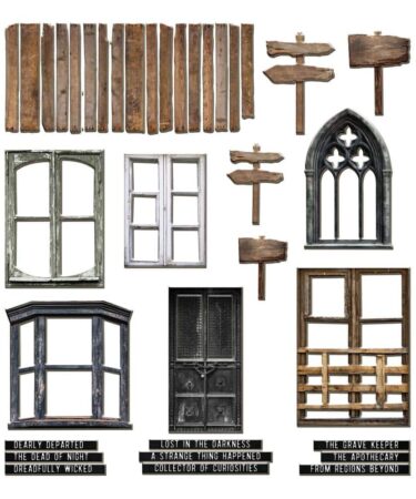 Alternative view of Idea-Ology - Tim Holtz- Baseboard Frames 36/Pkg -Halloween