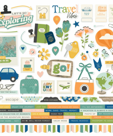 SIMPLE STORIES - collezione HAPPY TRAVELS - STICKERS 12X12