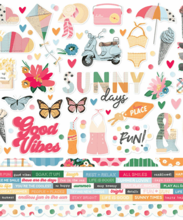 SIMPLE STORIES - collezione SUNNY DAYS - STICKERS 12X12