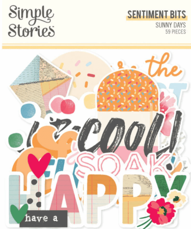 SIMPLE STORIES - collezione SUNNY DAYS - SENTIMENTS BITS
