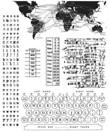 Tim Holtz Cling Stamps 7"X8.5" Documented