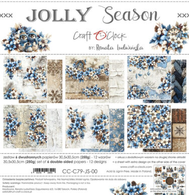 Craft O'Clock - Collezione  Jolly Season 12x12 Inch Paper Set