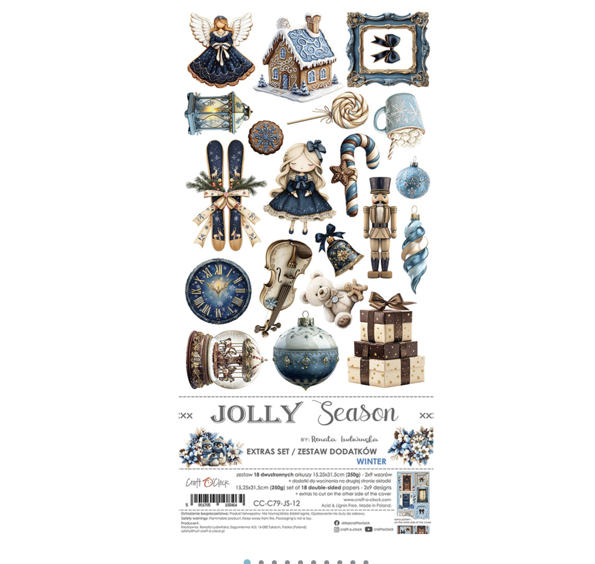 Craft O'Clock - Collezione- Jolly Season Extras Set Winter