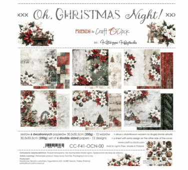 Craft O'Clock - Collezione Oh Christmas Night 12x12 Inch Paper Set