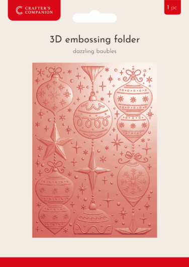 Crafter's Companion Christmas 3D Embossing Folder 5x7 Inch Dazzling Baubles