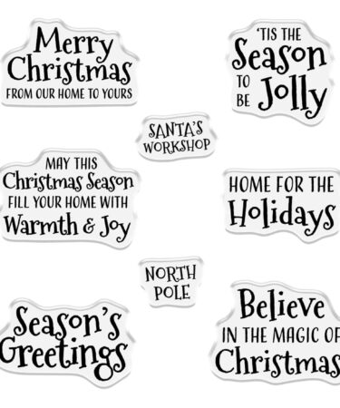 Alternative view of Crafter's Companion Christmas Shaped Card Bases Stamp & Die Christmas Cabin- in arrivo