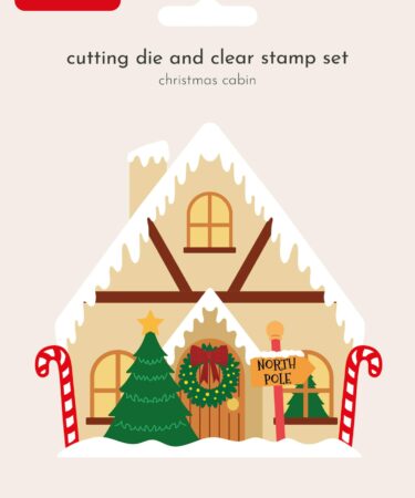 Crafter's Companion Christmas Shaped Card Bases Stamp & Die Christmas Cabin- in arrivo