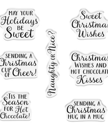 Alternative view of Crafter's Companion Christmas Shaped Card Bases Stamp & Die Hot Chocolate