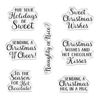 Alternative view of Crafter's Companion Christmas Shaped Card Bases Stamp & Die Hot Chocolate