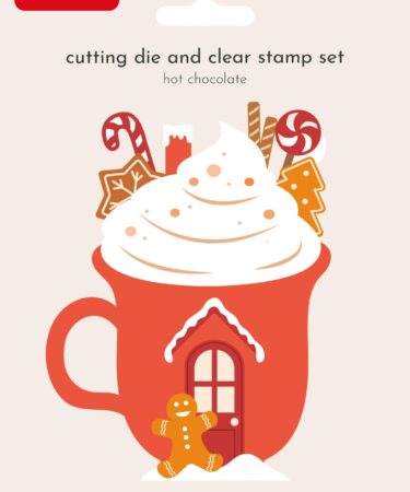 Crafter's Companion Christmas Shaped Card Bases Stamp & Die Hot Chocolate
