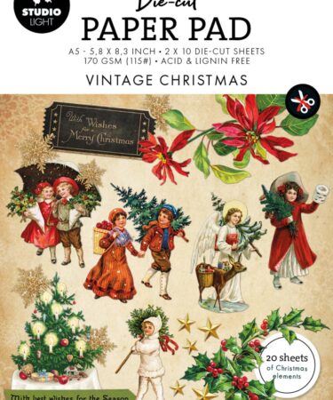Studio Light Vintage Christmas Die-Cut Paper Pad