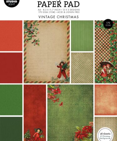 Studio Light Vintage Christmas Designer Paper Pad