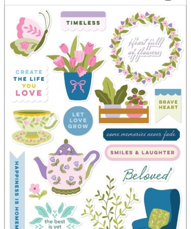 PINKFRESH STUDIO -PAIGE EVANS COLLEZIONE LOVELY LANE  Puffy Stickers