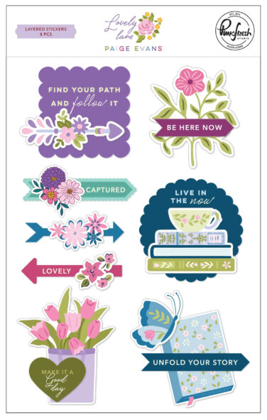 PINKFRESH STUDIO -PAIGE EVANS COLLEZIONE LOVELY LANE Layered Stickers